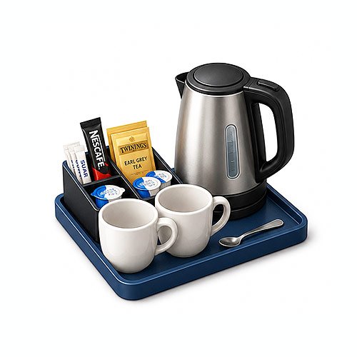 Illustration of tea and coffee making facilities