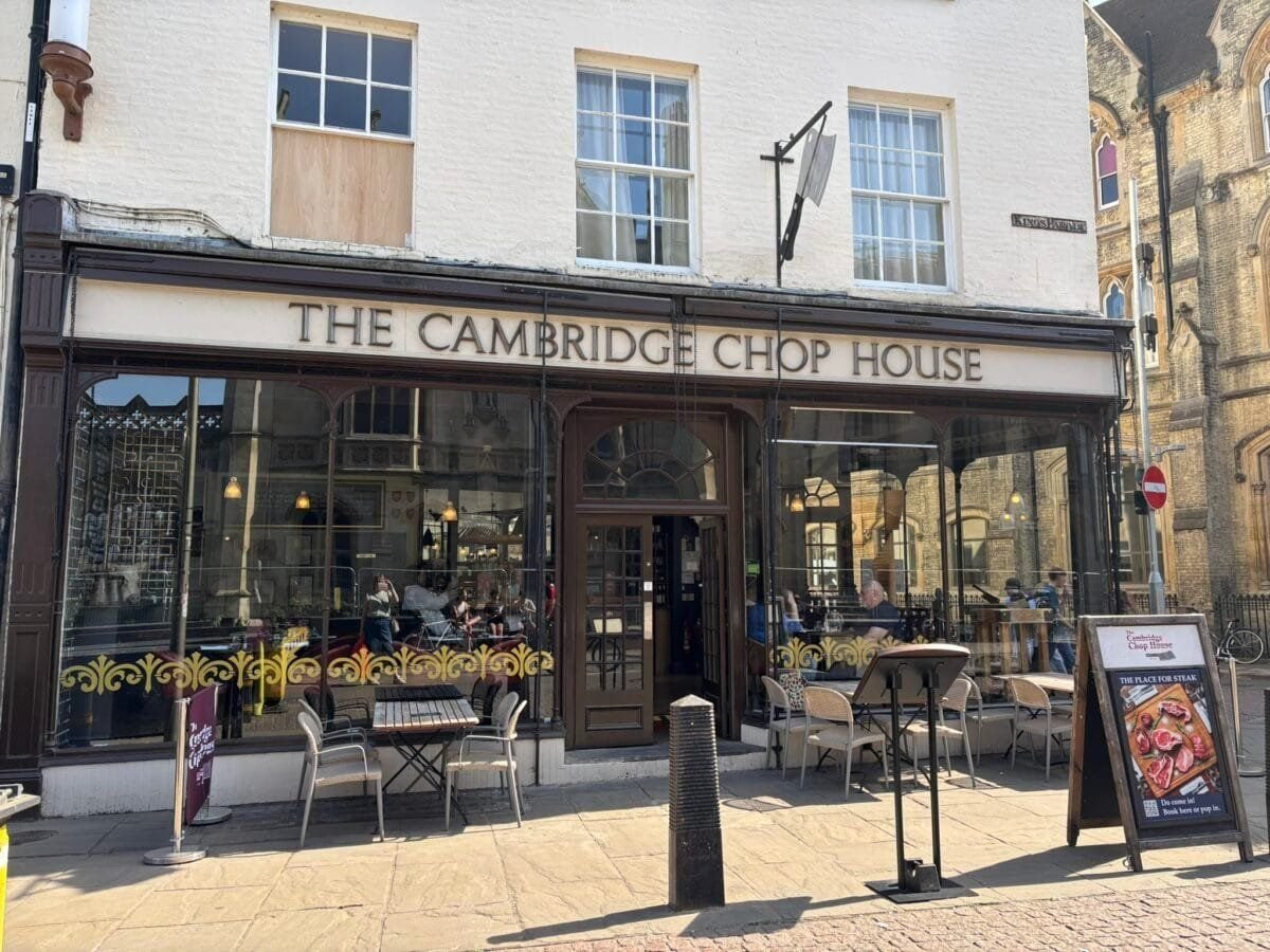 Front entrance of the Cambridge Chop House