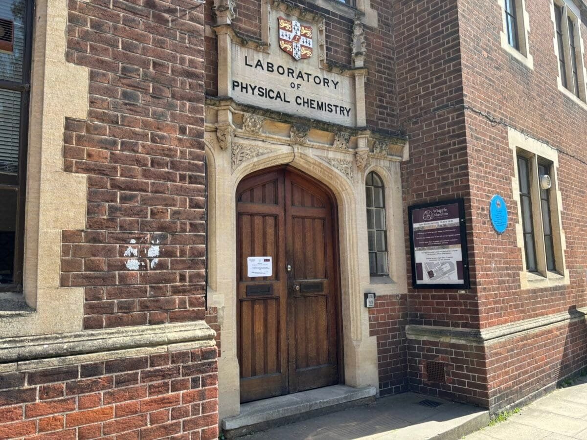 Entrance to the Whipple Museum of the History of Science, Cambridge