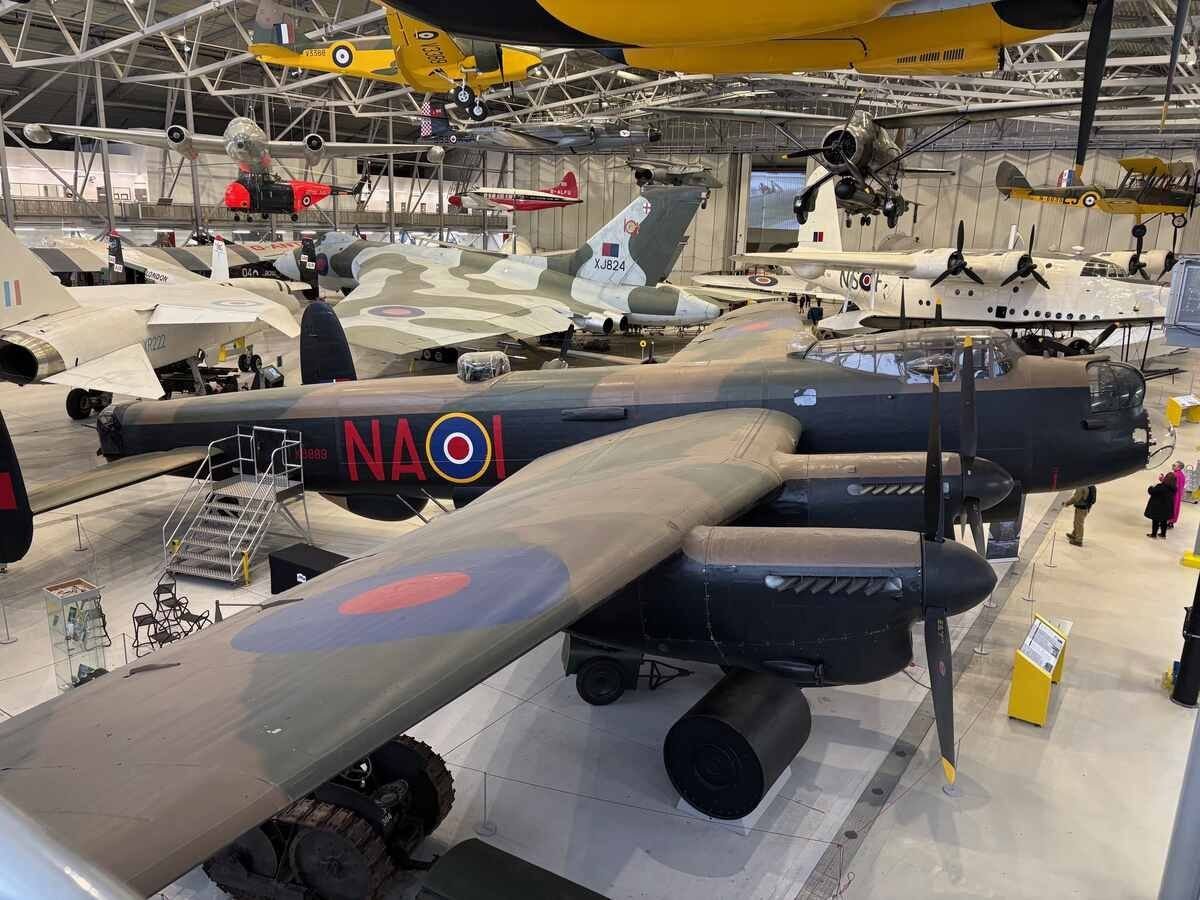 Imperial War Museum Duxford - RAF plane in main hanger. Museums of Cambridge