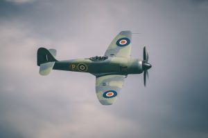 A museum in Cambridge - Spitfire plane from Duxford Air Museum.