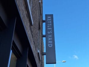 Kettle's Yard sign- Musuems in Cambridge