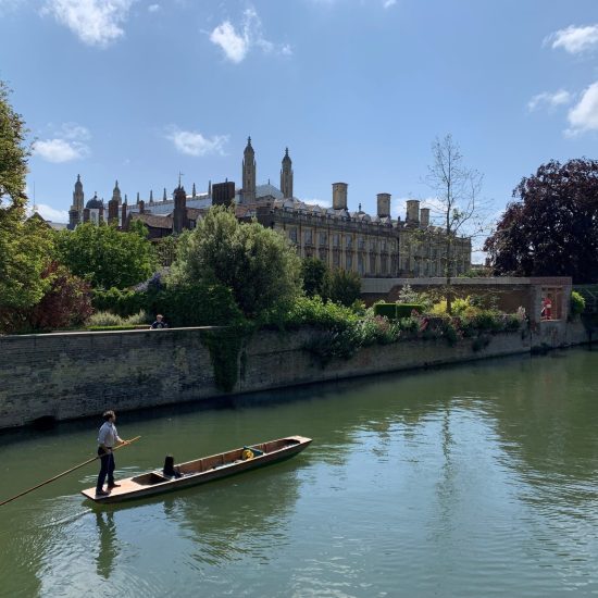 A day out in Cambridge Punting down the River Cam on a sunny day.